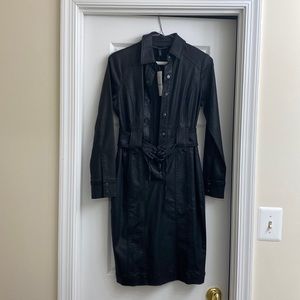 NWT White House Black Market black shirt dress.